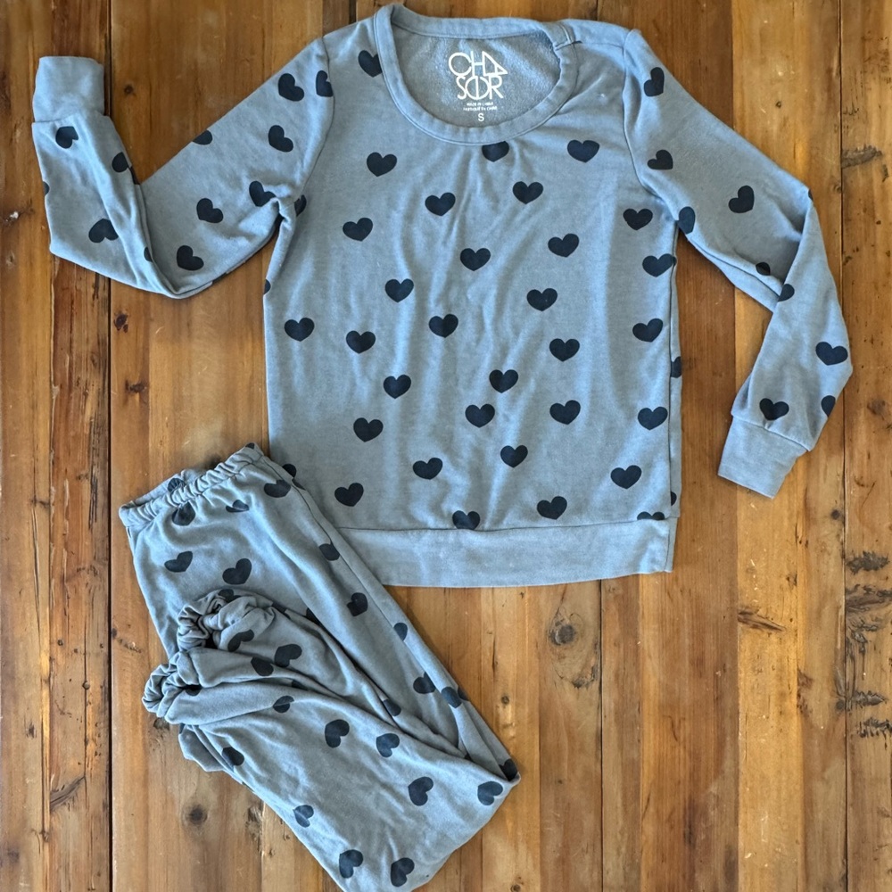 Chaser Heart Print Lounge Set